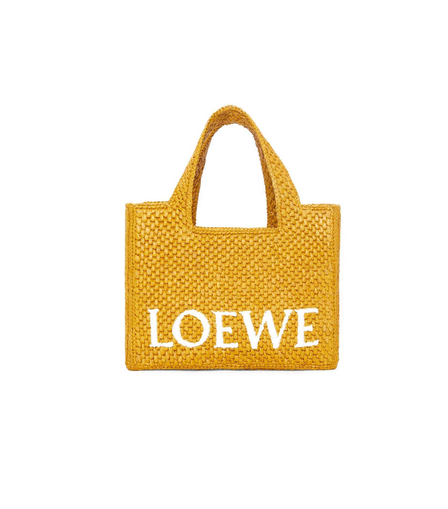 Sac Loewe - Font Tote en raphia - Jaune